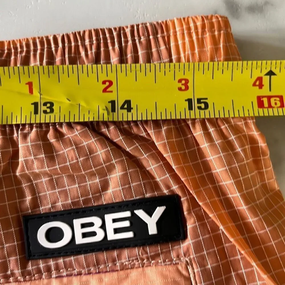 Obey Nylon/Poly Swim Trunks Sz. M